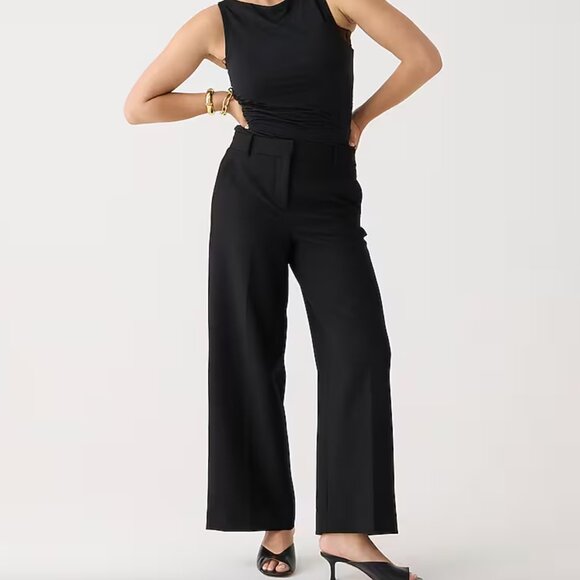 J CREW Sydney wide-leg pant in four-season stretch - Picture 1 of 4